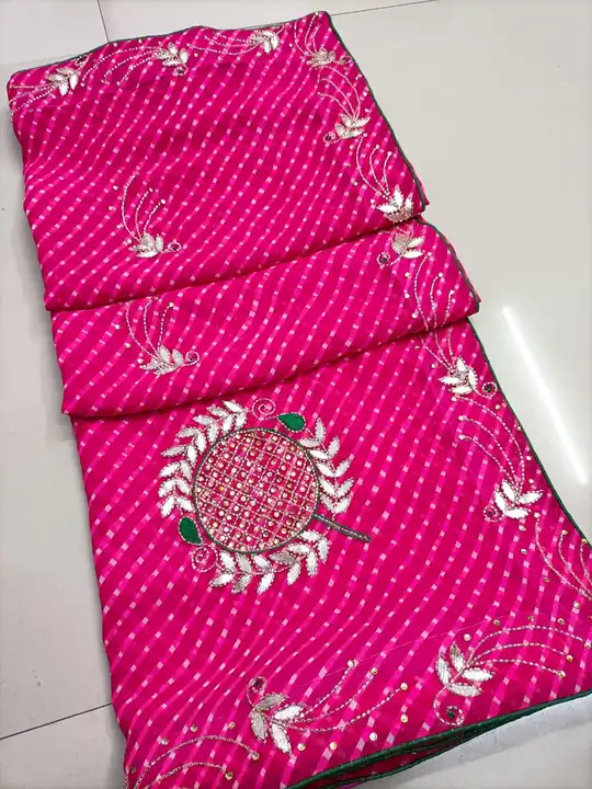😍😍 *NEW LAUNCHED SAWAN SPECIAL MOTHRA*😍🤩

💃🏻CBC Micro Georgette Fabric *MOTHRA* Rani Colour Sa uploaded by Gota Patti manufacturing on 6/29/2023