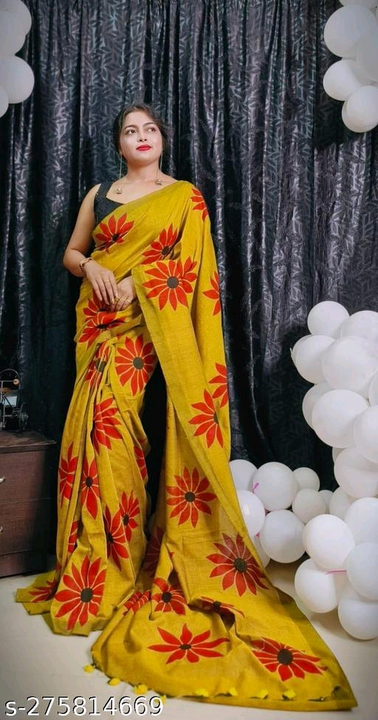 Handloom Slab Cotton Hand-painted Saree uploaded by business on 6/29/2023