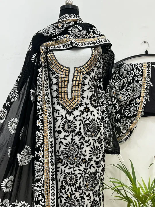 Georgette handwork Phulkari Suits uploaded by Sahej suits on 6/29/2023