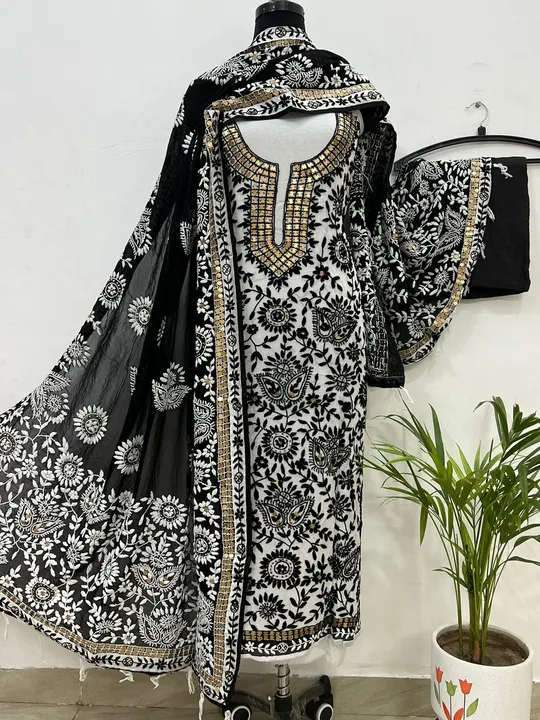 Georgette handwork Phulkari Suits uploaded by Sahej suits on 6/29/2023