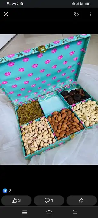 Dry fruit box uploaded by 50+ gift item on 6/29/2023