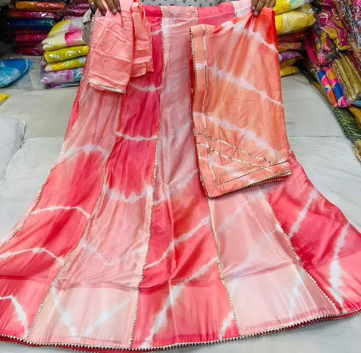 *😀😀Beautiful Lahenghas*😀😀
For This Season

* CHINON  silk langha WITH Jaipuri lhariya 🥻🥻🥻 dai uploaded by Gota Patti manufacturing on 6/29/2023
