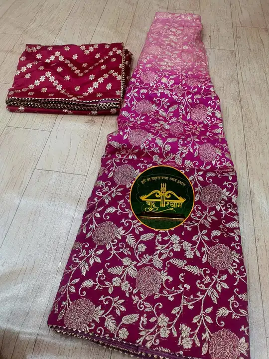 Today sale price 
Beautiful Lahenga*

*Pure  Banarasi Dolo silk langha & jari wark   & Jaipuri dai   uploaded by Gotapatti manufacturer on 6/30/2023