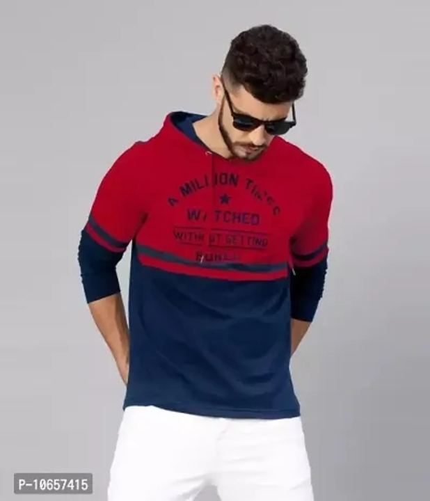 Trending Mens Full Sleeves Hooded T Shirt
 uploaded by Prince Tiwari on 6/30/2023