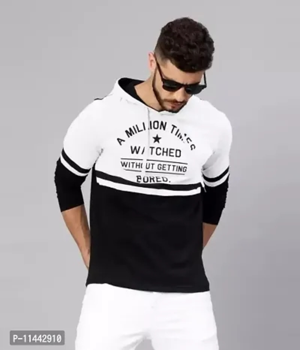 Trending Mens Full Sleeves Hooded T Shirt
 uploaded by Prince Tiwari on 6/30/2023