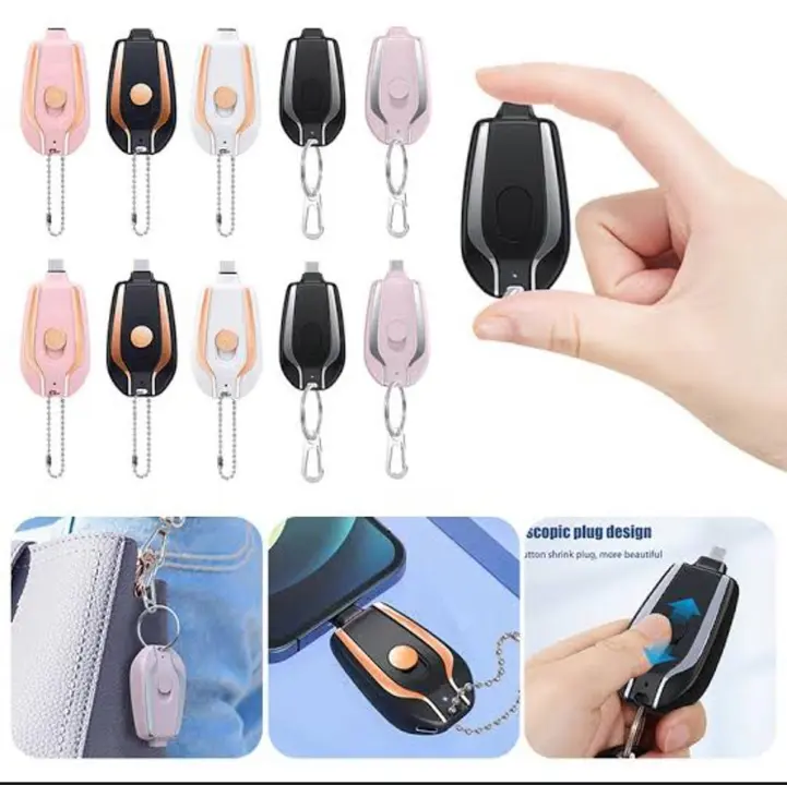 KEYCHAIN POWERBANK AVAILABLE (TYPE C & IPHONE) uploaded by Dadhimati Mobile Accessories on 6/30/2023