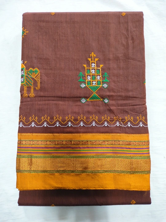 Kasuti work cotton saree  uploaded by Ashwini sarees on 6/30/2023