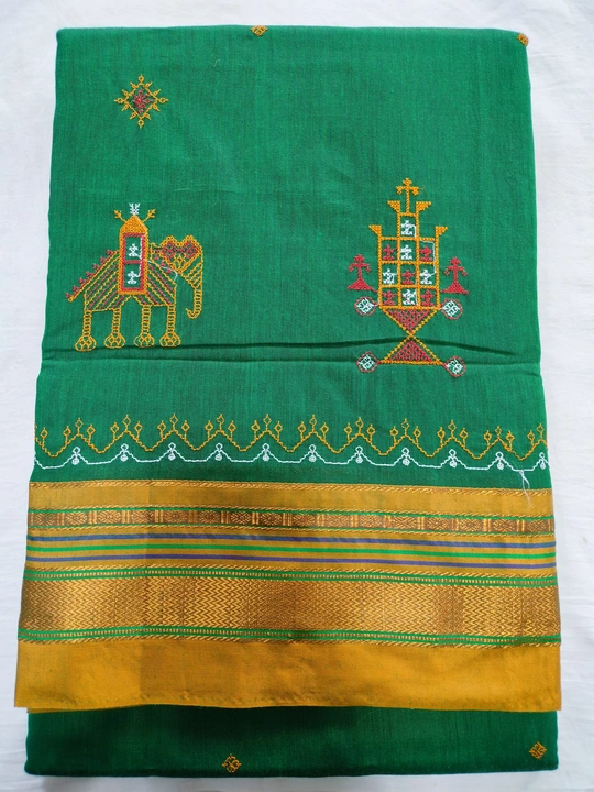 Kasuti work cotton saree  uploaded by Ashwini sarees on 6/30/2023