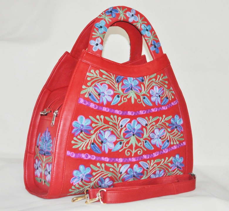 Angle ladies handbag Emberiodery work uploaded by business on 6/30/2023