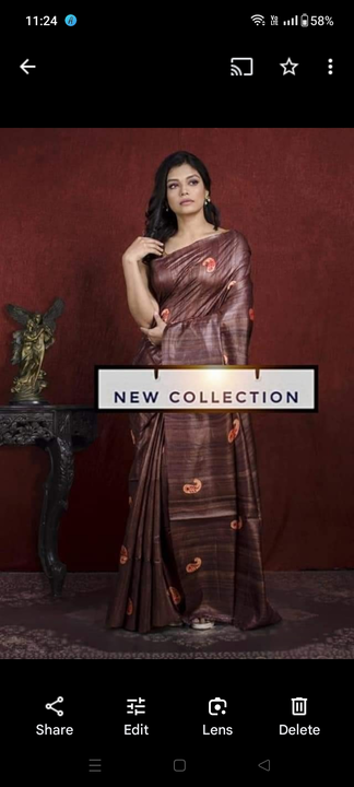 Product uploaded by Manufacturer of tussar gheecha 100 % silk saree on 6/30/2023