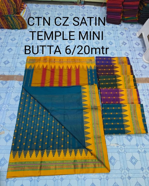 Cotton cz satin temple mini butta  uploaded by business on 6/30/2023