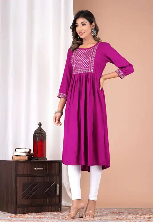 Rayon Anarkali Kurti  uploaded by Rupru Fashion Private Limited on 6/30/2023