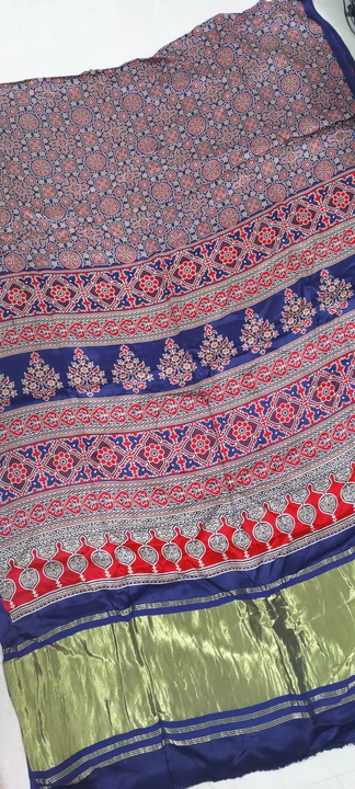Ajarakha sarees with tissu pallu soft febric best quality  uploaded by business on 6/30/2023
