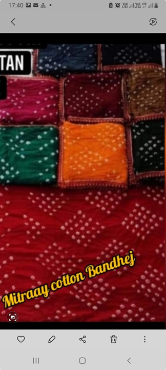 Cotton bandhej uploaded by Mitraay fashion(deal only wholesale) on 6/30/2023