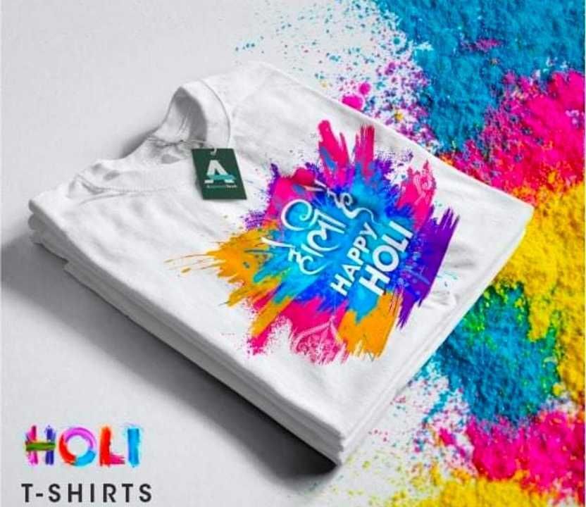 Holi special t shirt 👚  uploaded by Mann home decor  on 3/15/2021