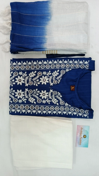 Lucknowi design kurti with pant and dupatta set  uploaded by ARSHIYA FASHION on 6/30/2023