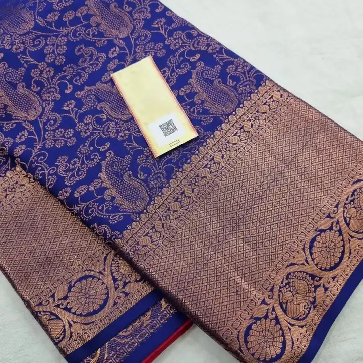 Rich pallu with golden zari weaving design saree  uploaded by DHANANJAY CREATIONS on 6/30/2023