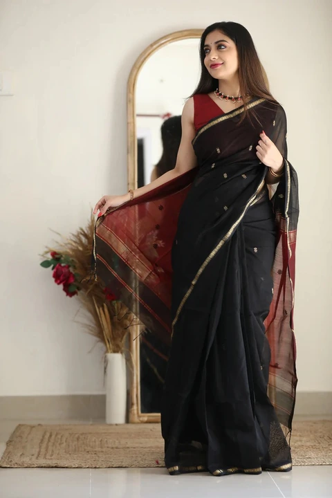 Rich pallu with allover buti design saree  uploaded by DHANANJAY CREATIONS on 6/30/2023