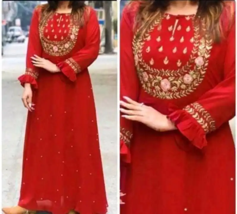 Post image *❤️Don't Wait For Our Rply, Direct Send Prdt Pic &amp; Full Addres Send❤️*

*🥳Loot Loot🥳*

*❣️Fancy Partywear Anarkali Gown❣️*

Size:- M, L, XL, 2Xl

Price:- 650😱

Hurry Up Guys Book Ur Order Now 💁‍♀️

*Free Shipping Cash On delivery*