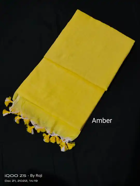 Plain khadi cotton saree  uploaded by Santipur saree on 6/30/2023