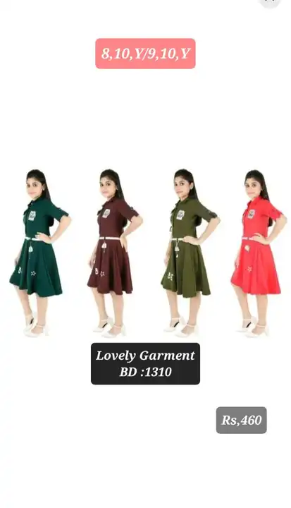 Girls Ziya Frock,Fabric:Cerpa uploaded by Lovely Garments on 6/30/2023