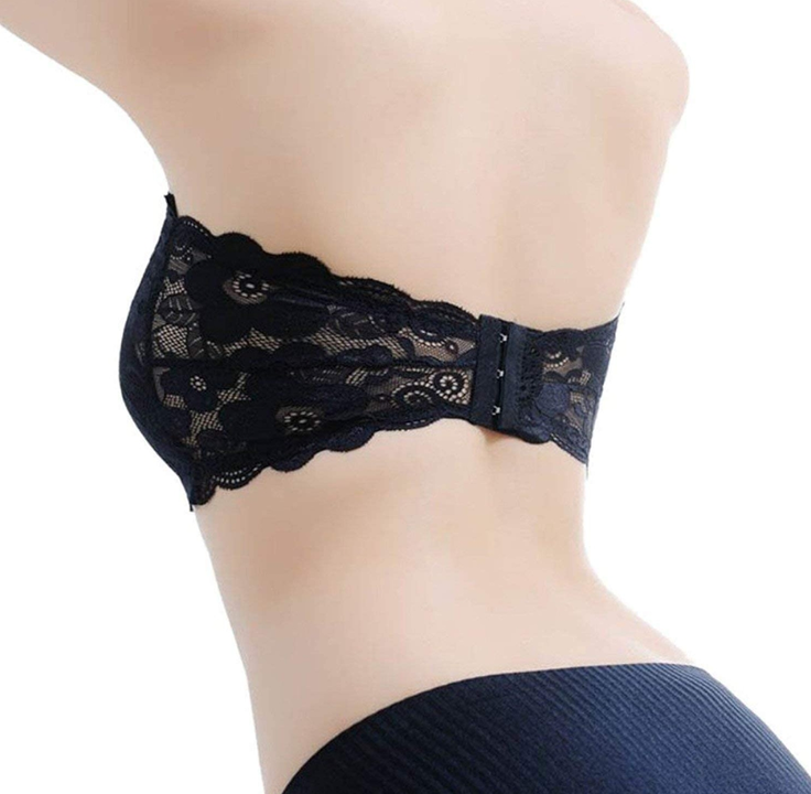 Women's Lace Tube Bra Strapless Lightly Padded Non-Wired Bandeau Bra 521 Bra (Free Size- 28B to 34B) uploaded by Quinn Enterprise on 6/30/2023
