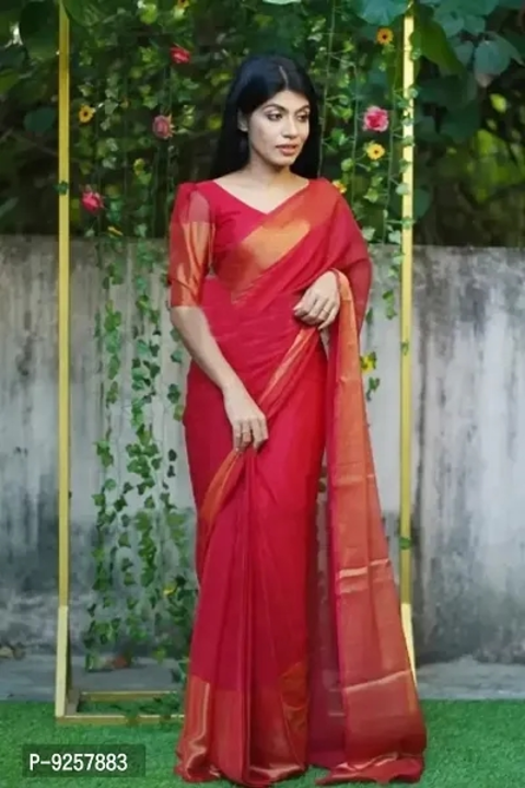 Tranding New Georget Silk Gold Patta Solid Saree uploaded by wholsale market on 6/30/2023