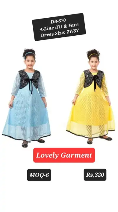 Girls Dress  uploaded by Lovely Garments on 6/30/2023