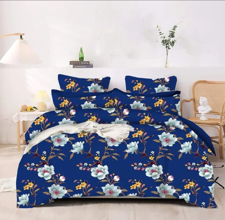 Super Glace . Cotton DoubleBedshee.  With. Two. Pillow. Cover. Size. 90x100 uploaded by Sonya enterprises on 6/30/2023