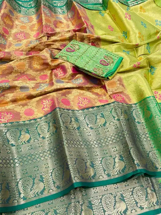 Tissue silk saree uploaded by VARDHAK COLLECTION  on 6/30/2023
