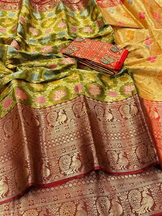 Tissue silk saree uploaded by VARDHAK COLLECTION  on 6/30/2023