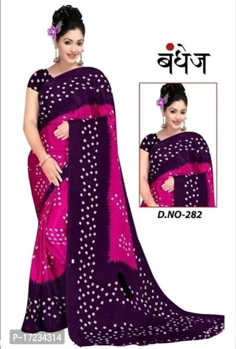 Bandhani Georgette Printed Saree With Blouse Piece uploaded by wholsale market on 3/2/2023