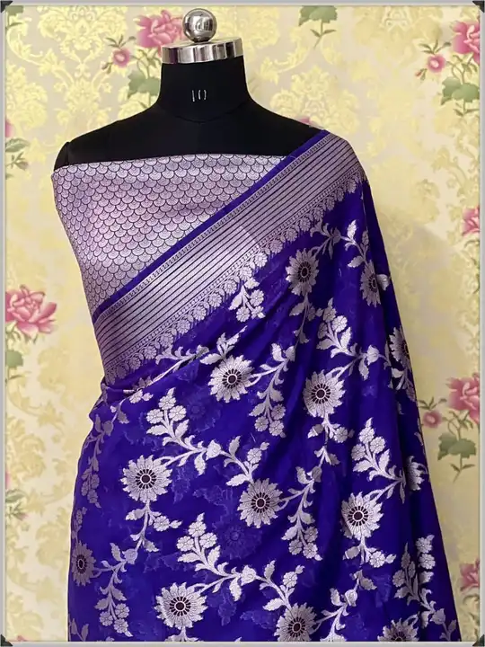 Banarasi Semi Georgette Soft silk sarees  uploaded by business on 6/30/2023