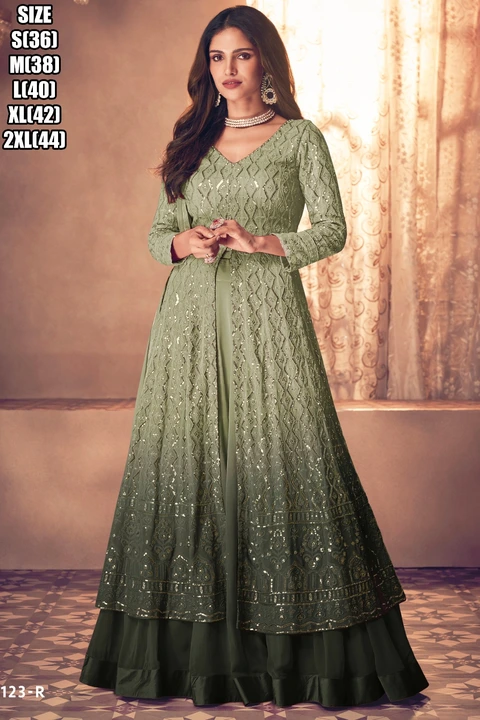 Real Georgette  nazmeen Duptta set uploaded by Rajershi Store on 7/1/2023