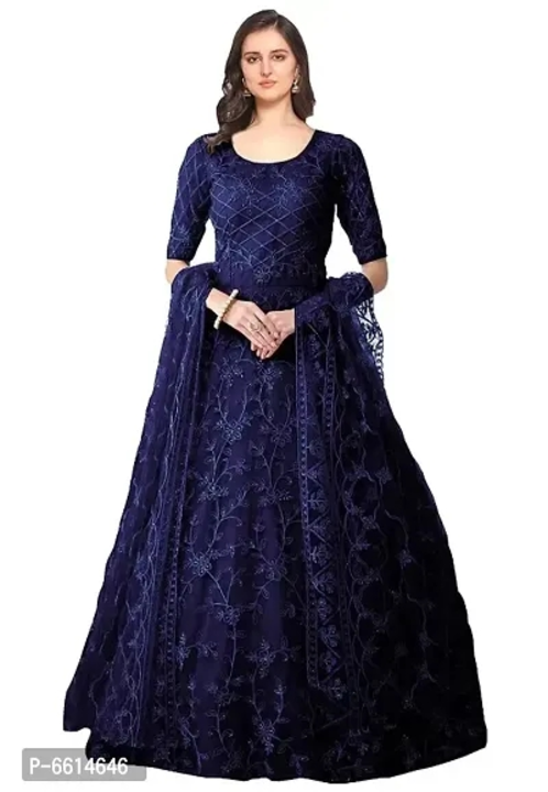 Fabulous Net Embroidered Gown With Dupatta uploaded by wholsale market on 4/3/2023