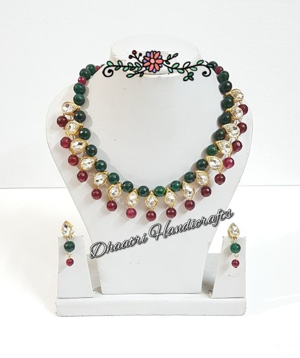 Agate and kundan jewellery set uploaded by business on 3/15/2021
