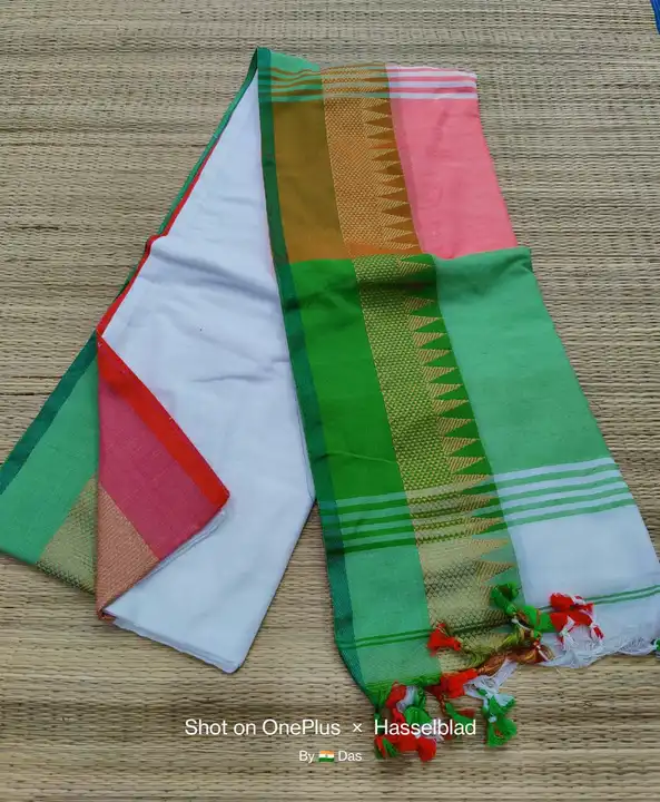 *🇮🇳15th August Special🇮🇳*
*Pure Cotton Bhumri Saree*

*With  bp*

*Best quality✌️ uploaded by business on 7/1/2023