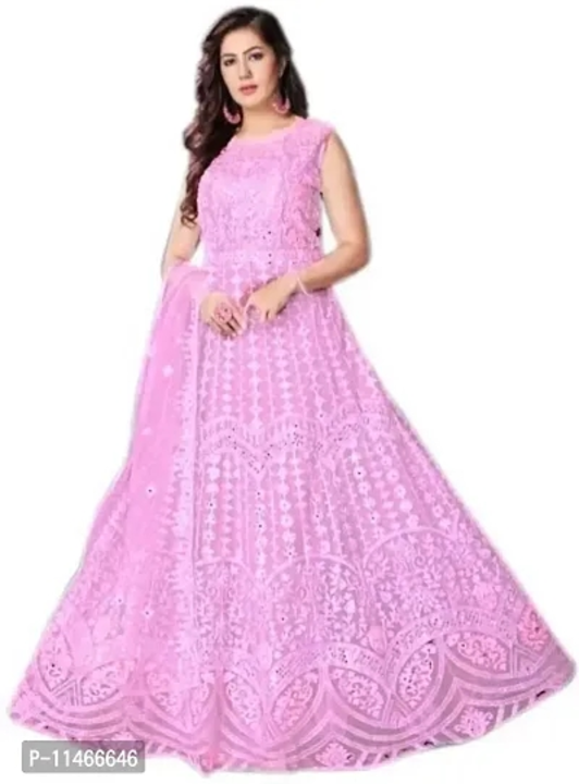 Stylish Fancy Net Embroidered Anarkali Ethnic Gowns For Women uploaded by wholsale market on 3/10/2023