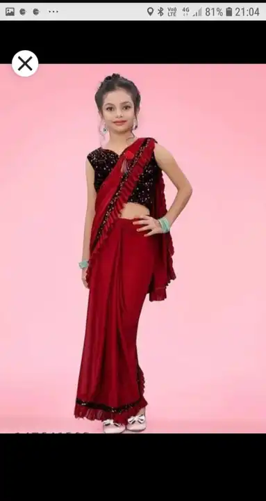 Girls Saree set:AD-810 uploaded by Lovely Garments on 7/1/2023
