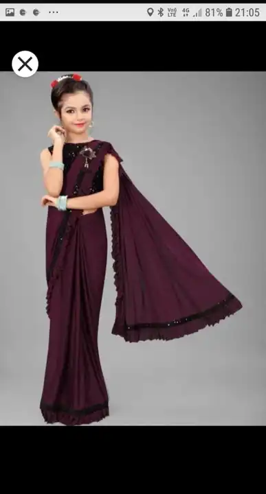 Girls Saree set:AD-810 uploaded by Lovely Garments on 7/1/2023