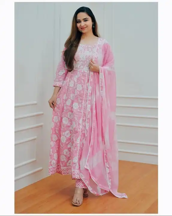 Anarkali kurti with  pant paired up with dupatta uploaded by business on 7/1/2023
