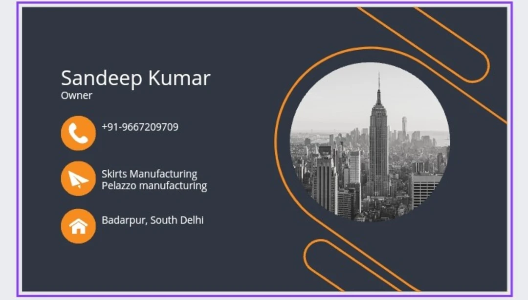 Visiting card store images of Sandeep Skirts Maker 