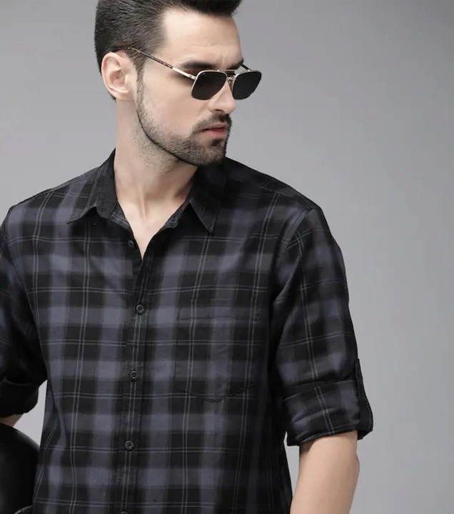 Square dark check shirts primium heavy twill. uploaded by business on 7/1/2023