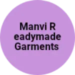 Business logo of Manvi readymade garments