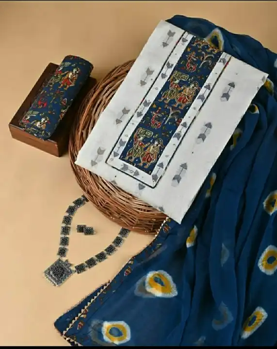 Angarakha Embroidery Jaipuri Bagru Handblock Print Suits uploaded by Print Factory Bagru on 7/1/2023