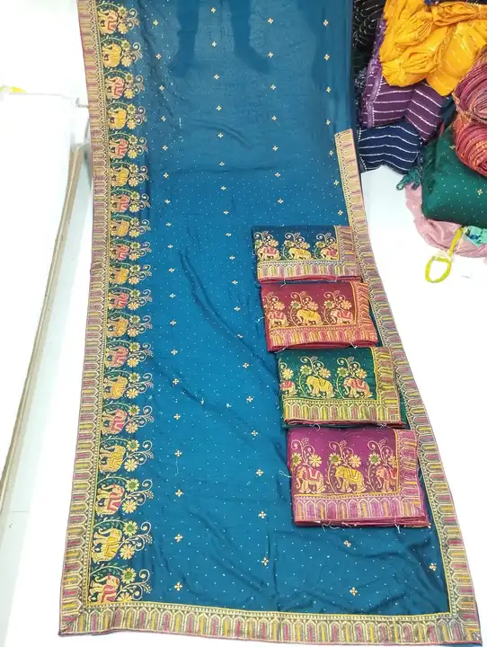 Vichitra bluming silk saree uploaded by business on 7/1/2023