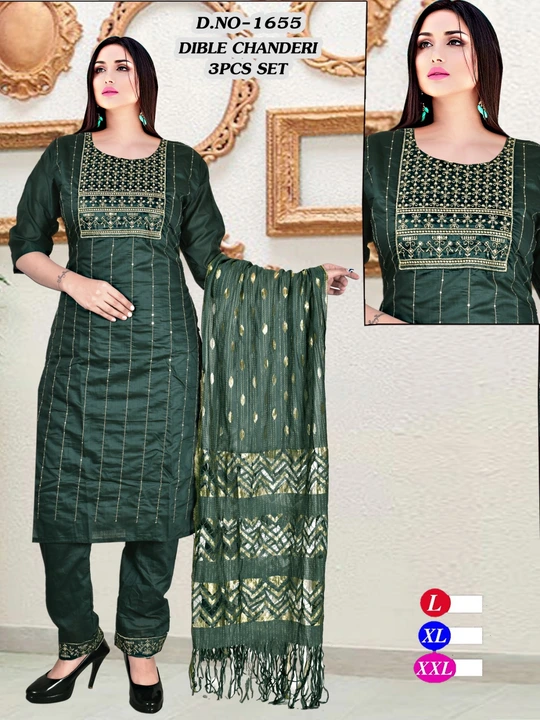 Kurti set 3pc uploaded by M.S. collection on 7/1/2023
