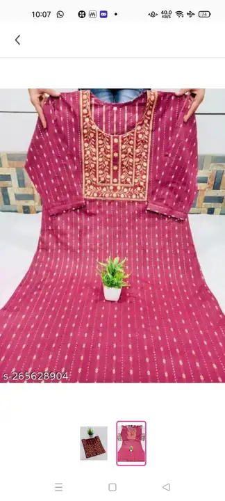 Embroidery kurti uploaded by Rozana..Kurta pajama kurti pant on 7/1/2023