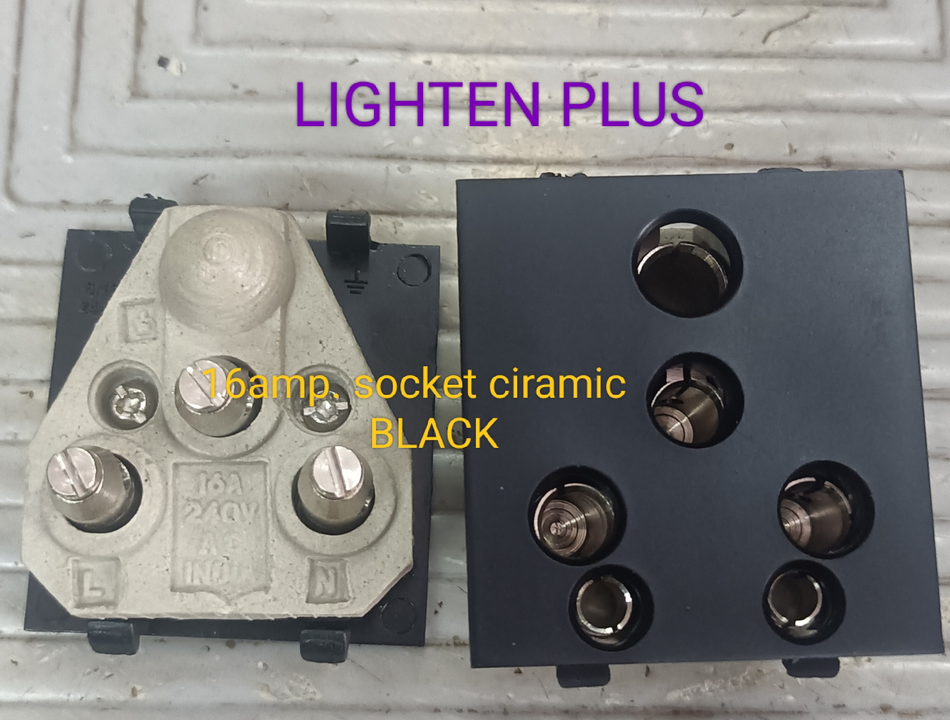 Modular 16amp. Black Socket  uploaded by VARJA Electrical on 7/2/2023
