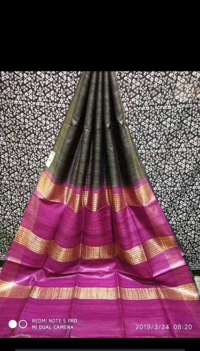 Pure Bhagalpuri Tusser Ghicha Silk Saree  uploaded by Kiran Textile on 7/2/2023